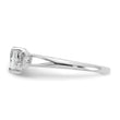 April/ White Topaz Birthstone Ring in 10K White Gold, Size 6