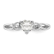 April/ White Topaz Birthstone Ring in 10K White Gold, Size 6