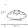 April/ White Topaz Birthstone Ring in 10K White Gold, Size 6