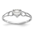April/ White Topaz Birthstone Ring in 10K White Gold, Size 6