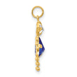 10K Yellow Gold September Birthstone Girl Charm Polished Finish Elegance