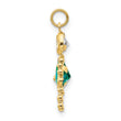 10K Yellow Gold December Birthstone Charm Polished Girl Design