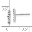 10k White Gold Diamond Bar Earrings