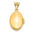 10k Plain Polished Oval Locket