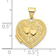 10k Yellow Gold Double Heart Locket