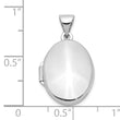 10k White Gold Polished Oval Locket