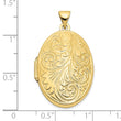 10k Yellow Gold Scroll Oval Locket