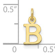 10KY Cutout Letter B Initial Charm