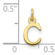 10KY Cutout Letter C Initial Charm