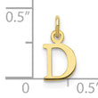 10KY Cutout Letter D Initial Charm