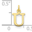10ky Cutout Letter U Initial Charm