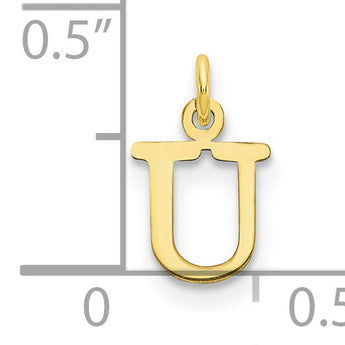 10ky Cutout Letter U Initial Charm
