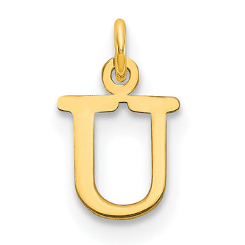 10ky Cutout Letter U Initial Charm