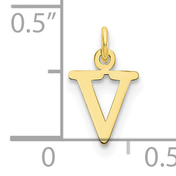 10ky Cutout Letter V Initial Charm