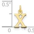 10ky Cutout Letter X Initial Charm