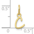 10KY Upper case Letter C Initial Charm