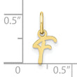 10KY Upper case Letter F Initial Charm