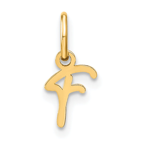 10KY Upper case Letter F Initial Charm