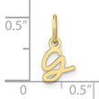 10KY Upper case Letter G Initial Charm
