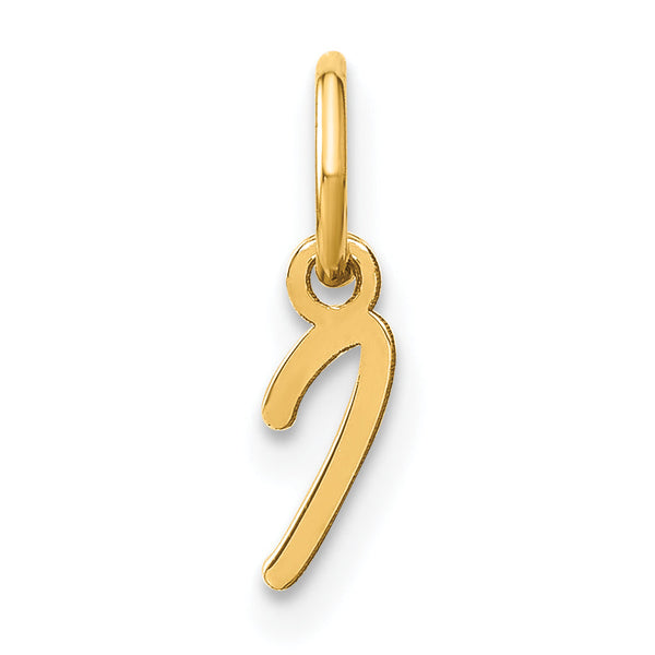 10KY Upper case Letter I Initial Charm