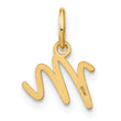 10KY Upper case Letter M Initial Charm