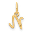 10KY Upper case Letter N Initial Charm