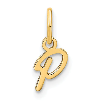 10KY Upper case Letter P Initial Charm
