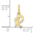 10KY Upper case Letter R Initial Charm