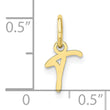 10KY Upper case Letter T Initial Charm