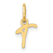 10KY Upper case Letter T Initial Charm