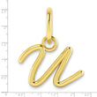 10KY Upper case Letter U Initial Charm