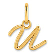 10KY Upper case Letter U Initial Charm