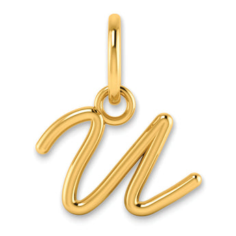 10KY Upper case Letter U Initial Charm