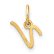 10KY Upper case Letter V Initial Charm