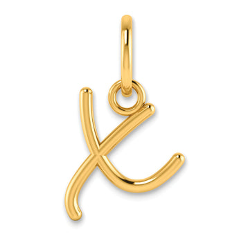 10KY Upper case Letter X Initial Charm