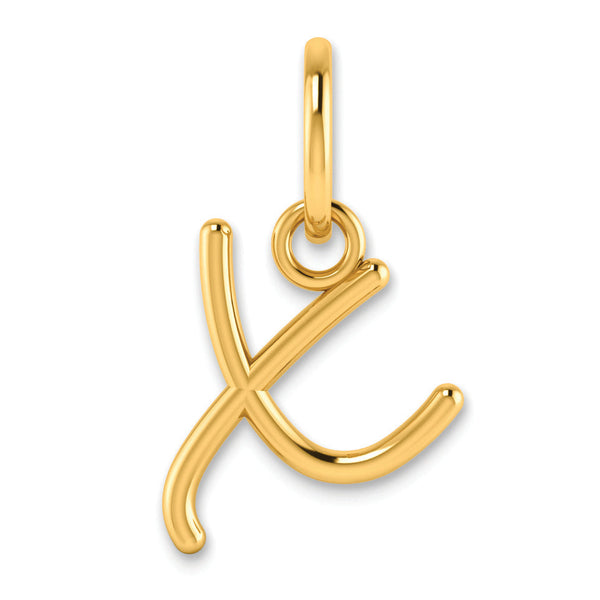 10KY Upper case Letter X Initial Charm