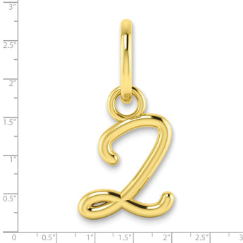 10KY Upper case Letter Z Initial Charm