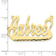 10K Polished Diamond-cut Name Plate