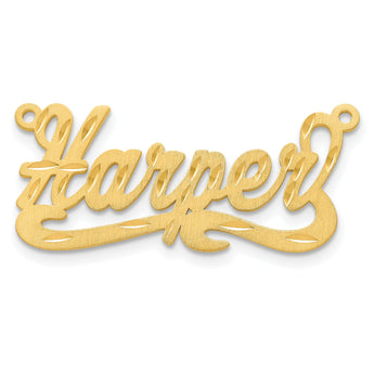 10KY Satin Diamond-cut Name Plate