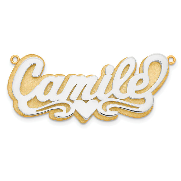 10K 3D Two-tone Polished Name Plate