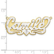 10K 3D Two-tone Satin Diamond-cut Name Plate