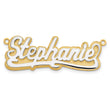 10K 3D Two-tone Polished Name Plate