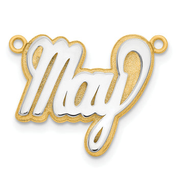 10K 3D Two-tone Polished Name Plate