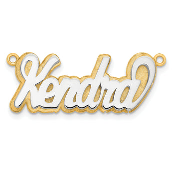 10K 3D Two-tone Polished Name Plate
