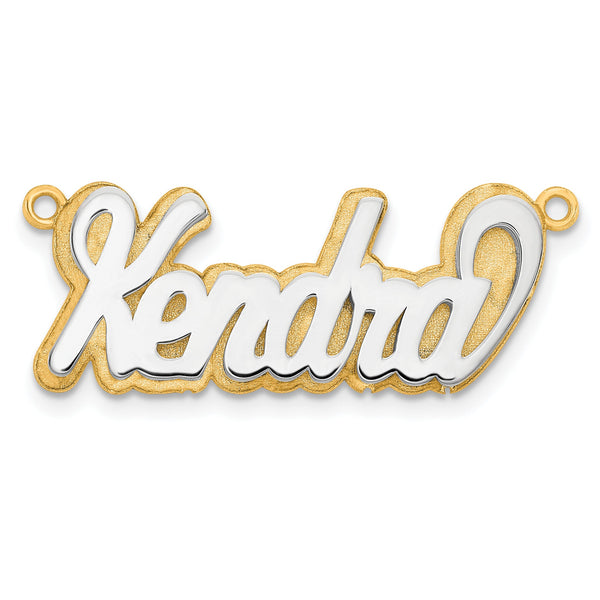 10K 3D Two-tone Polished Name Plate