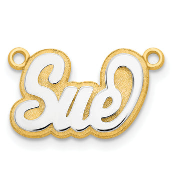 10K 3D Two-tone Polished Name Plate