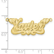 10KY 3D Satin Diamond-cut Hearts Name Plate
