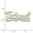 10KY and Rhodium 3D Diamond Name Plate
