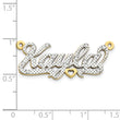 10KY and Rhodium 3D Diamond Name Plate