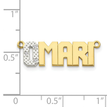 10KY and Rhodium Diamond Name Plate